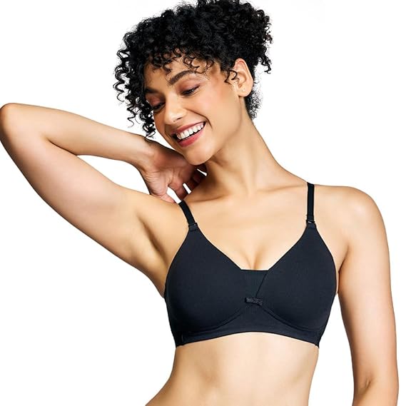 NYKD Women’s Cotton Lightly Padded Wire-Free T-Shirt Bra – NYB003